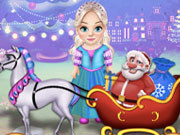 Play Little Girl Clean Christmas Carriage Game on FOG.COM