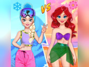 Play Summer vs Winter Princesses Battle Game on FOG.COM