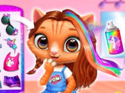 Play Kitty Animal Hair Salon Game on FOG.COM