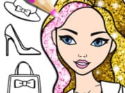 Play Fashion Coloring Glitter Game on FOG.COM