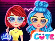 Play Rainbow Girls Neon Fashion Game on FOG.COM