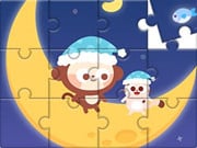 Play Jigsaw Puzzle: Monkey With Moon Game on FOG.COM