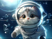 Play Jigsaw Puzzle: Astronaut-cat Game on FOG.COM