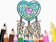 Play Coloring Book: Heart Dreamcatcher Game on FOG.COM
